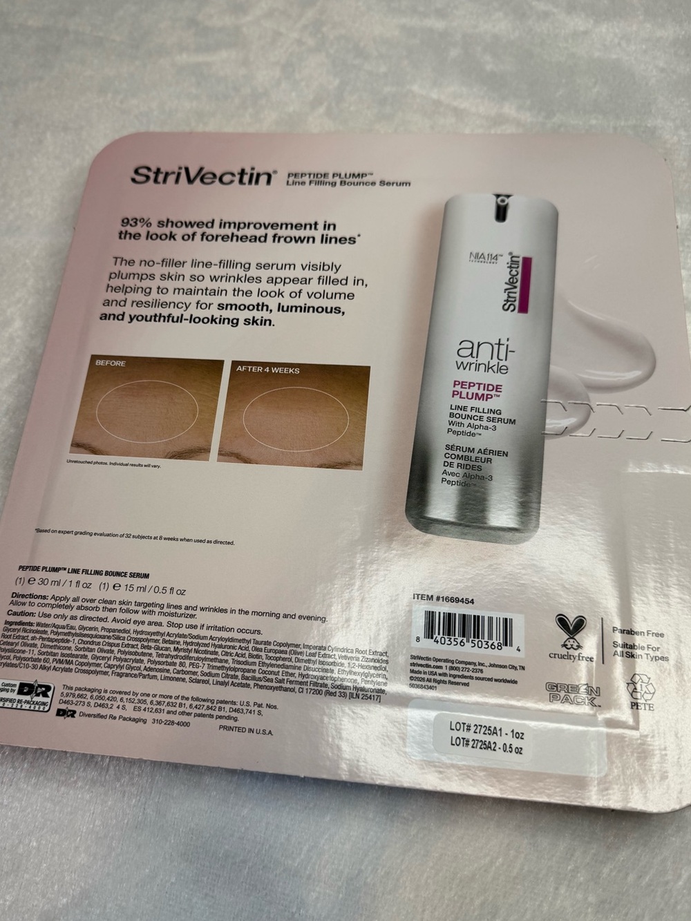 2 Piece  StriVectin Peptide Plump Line Filling Bounce Serum - Picture 5 of 7